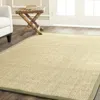 Safavieh Natural Fiber Machine Made Area Rug, Natural / Green Solid / Tonal Style Easy Care In Yellow