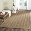 Safavieh Natural Fiber Machine Made Area Rug, Natural / Grey Solid / Tonal Style Easy Care In Brown
