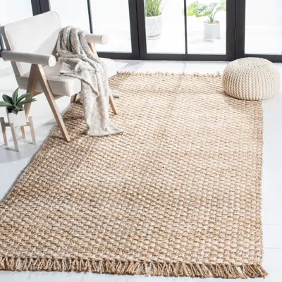 Safavieh Natural Fiber Machine Made Area Rug, Natural / Ivory Bohemian Style Easy Care In Neutral