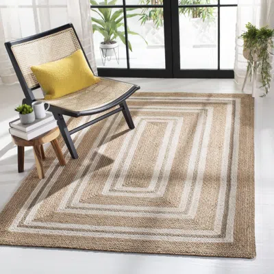 Safavieh Natural Fiber Machine Made Area Rug, Natural / Ivory Contemporary Style Easy Care In Brown