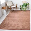Safavieh Natural Fiber Machine Made Area Rug, Natural / Rust Contemporary Style Easy Care In Brown