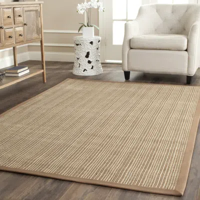 Safavieh Natural Fiber Machine Made Area Rug, Tan / Tan Contemporary Style Easy Care In Neutral