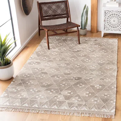 Safavieh Natural Kilim Hand Made Area Rug, Natural / Ivory Bohemian Style Non-shedding In Gray