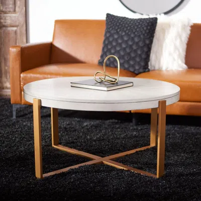 Safavieh Navya Round Coffee Table In White
