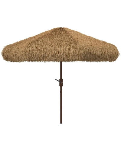 Safavieh Nemery 11ft Tiki Umbrella In Brown