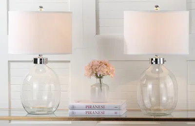 Safavieh Neville Clear Glass Table Lamp In Transparent