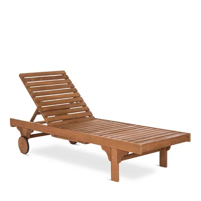 Safavieh Newport Chaise Lounge Chair With Side Table In Natural/navy