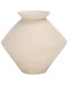 Safavieh Nico Ceramic Asymmetrical Rustic Finish Vase In Neutral