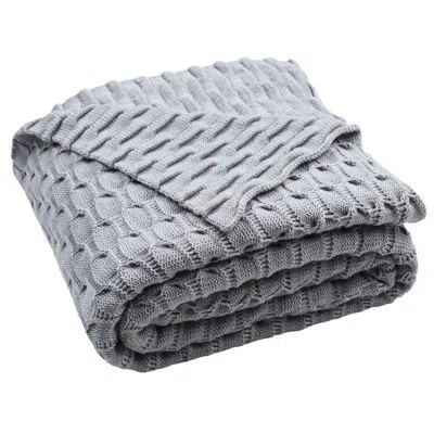 Safavieh Noela Knit Cotton Throw In Blue