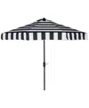 Safavieh Nordan Outdoor 9' Umbrella In Black,white