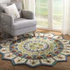 Safavieh Novelty Hand Made Area Rug, Ivory / Blue Bohemian Style Non-shedding In Multi