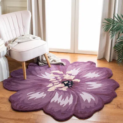 Safavieh Novelty Hand Made Area Rug, Lilac Novelty Style Non-shedding In Purple