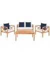 Safavieh Nunzio 4pc Outdoor Set With Accent Pillows