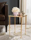Safavieh Nyacko Mirror Top Gold Leaf End Table