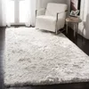 Safavieh Ocean Shag Hand Made Area Rug, Ivory Shag / Flokati Style Non-shedding In Neutral
