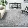 Safavieh Ocean Shag Hand Made Area Rug, Silver Shag / Flokati Style Non-shedding In Gray