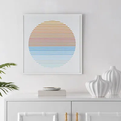 Safavieh Oceanside Sunrise Golden Framed Wall Art In Multi