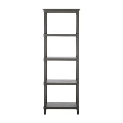 Safavieh Odessa Storage Wood 4-shelf Etagere Bookshelf In Black