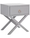 Safavieh Odilia 1-drawer Nightstand In Grey