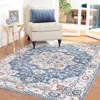 Safavieh Olympia Machine Made Area Rug, Blue / Ivory Traditional Style Easy Care In Blue
