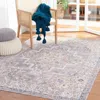 Safavieh Olympia Machine Made Area Rug, Dark Grey / Beige Traditional Style Easy Care In Blue