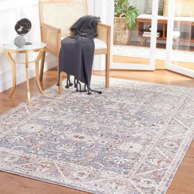 Safavieh Olympia Machine Made Area Rug, Grey / Ivory Traditional Style Easy Care In Multi
