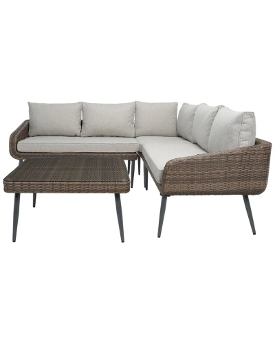 Safavieh Onri 3 Pc Sofa Set In Brown