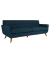 Safavieh Opal 90" Linen Tufted Sofa In Dark Teal