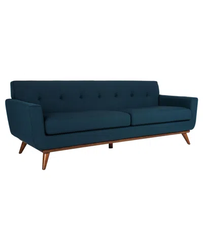 Safavieh Opal 90" Linen Tufted Sofa In Dark Teal