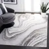 Safavieh Orchard Machine Made Area Rug, Grey / Ivory Contemporary Style Easy Care In Gray