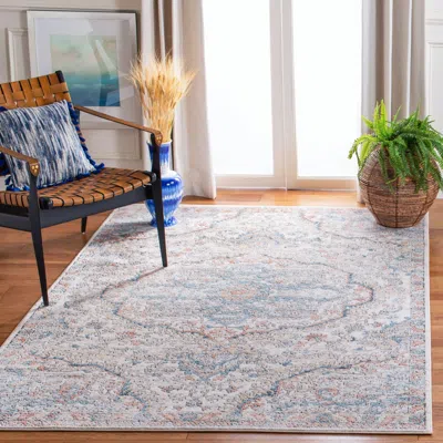 Safavieh Oregon Machine Made Area Rug, Grey / Blue Traditional Style Easy Care In Multi