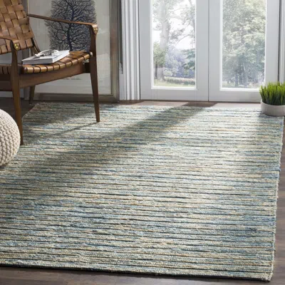 Safavieh Organica Hand Made Area Rug, Blue / Natural Solid / Tonal Style Non-shedding In Multi