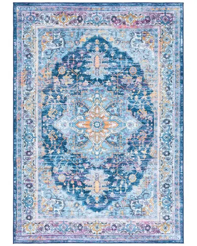 Safavieh Orlando Felt, Velvet, Laminated Film Rug In Blue