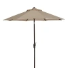 Safavieh Ortega 9 Ft Crank Umbrella In Beige