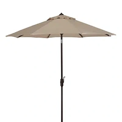 Safavieh Ortega 9 Ft Crank Umbrella In Beige