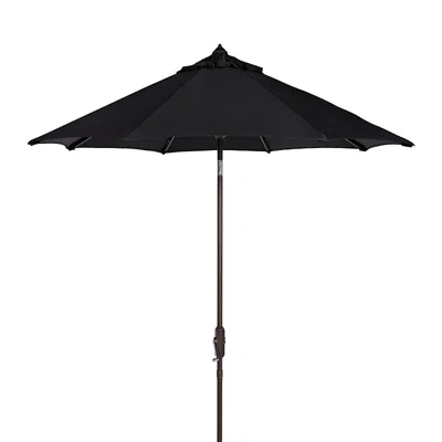 Safavieh Ortega 9 Ft Crank Umbrella In Black
