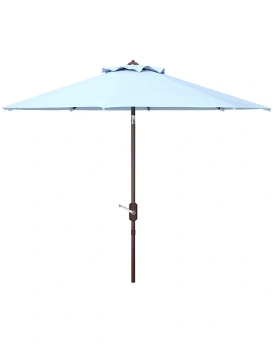 Safavieh Ortega 9 Ft Crank Umbrella In Blue