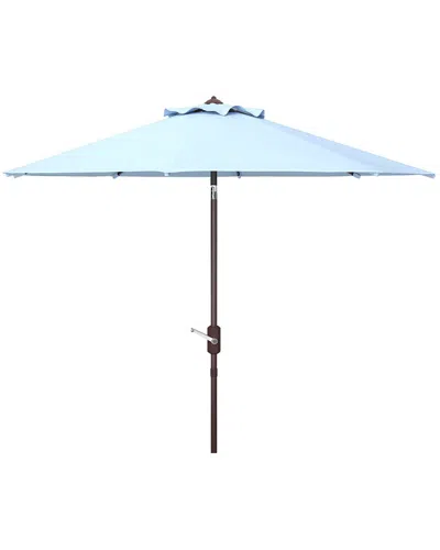 Safavieh Ortega 9 Ft Crank Umbrella In Blue