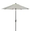 Safavieh Ortega 9 Ft Crank Umbrella In Natural