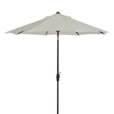 Safavieh Ortega 9 Ft Crank Umbrella In Natural