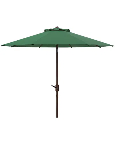 Safavieh Ortega 9ft Crank Umbrella In Green