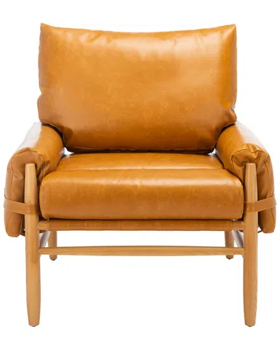 Safavieh Oslo Mid Century Arm Chair In Caramel