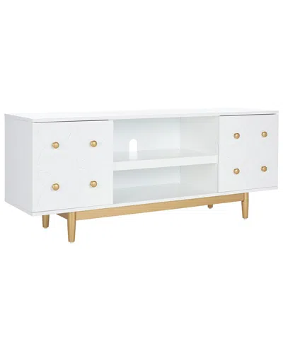 Safavieh Ottoline 2 Shelf Pattern Media In White