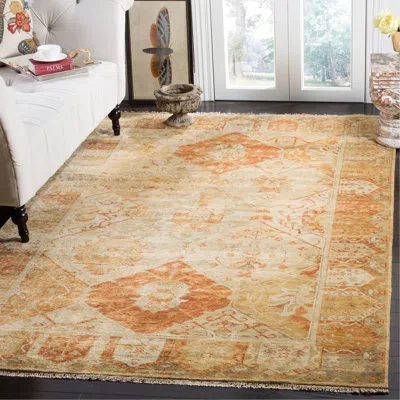 Safavieh Oushak Hand Knotted Wool Oriental Rug In Brown;gold