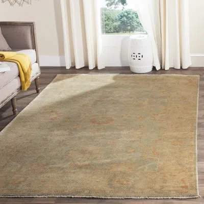 Safavieh Oushak Hand Knotted Wool Oriental Rug In Dark Green,brown