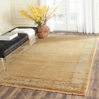 Safavieh Oushak Hand Knotted Wool Oriental Rug In Gold;ivory