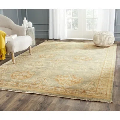 Safavieh Oushak Hand Knotted Wool Oriental Rug In Ivory;gray