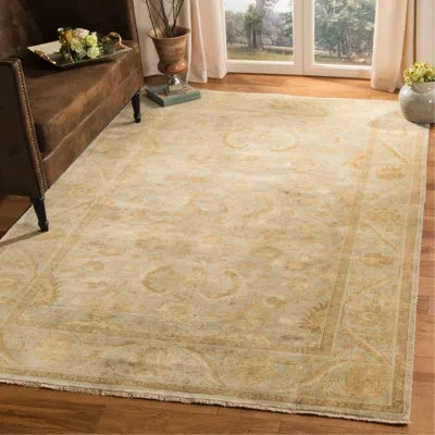 Safavieh Oushak Hand Knotted Wool Oriental Rug In Light Blue