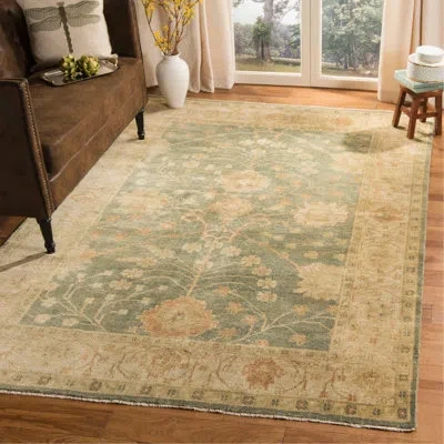 Safavieh Oushak Hand Knotted Wool Oriental Rug In Medium Blue,green