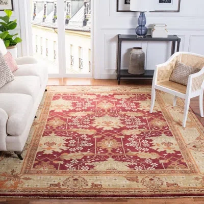 Safavieh Oushak Hand Knotted Wool Oriental Rug In Red